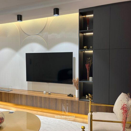 İstanbul'da 2 plus 1 daire tadilatı iç mimari tasarım ve uygulaması nida iç mimarlık