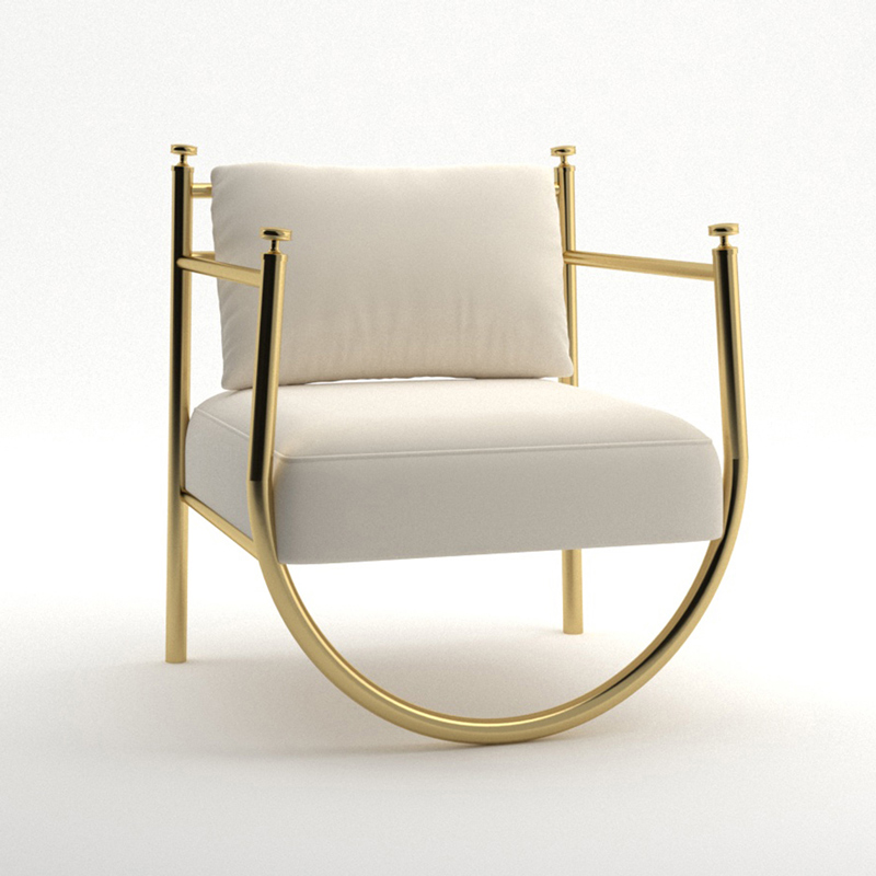 gold metal tekli koltuk tasarımı